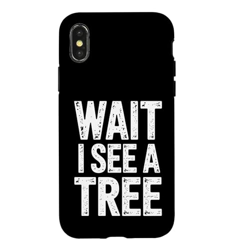 Funny Wait I See A Tree �i�� �m�x���e�B ���[���A �X�}�z�P�[�X iPhone X/XS �p