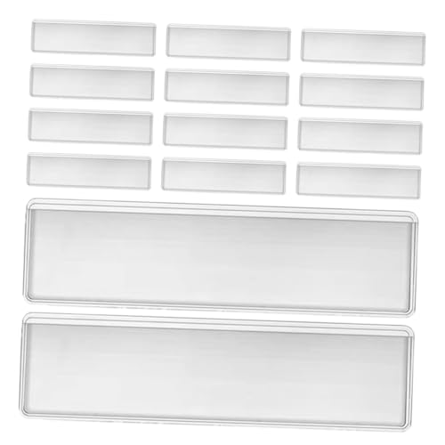 JEWEDECO 25個透明ラベルポケット 自己粘着防水素材 業務用 家用インデックスカードホルダー 透明デザインで効率的な収納と視認性向上 各種