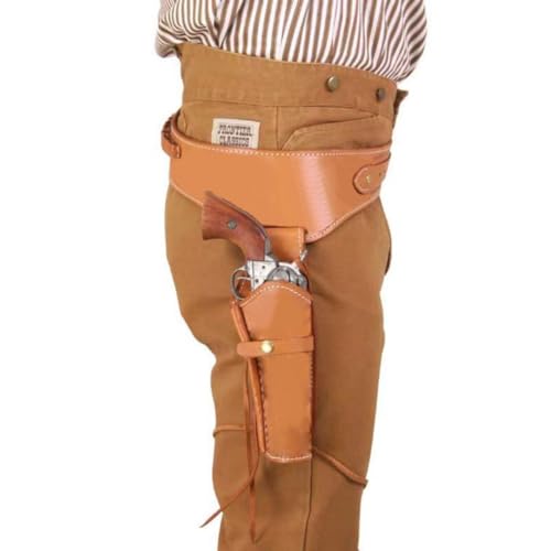 Medieval Masquerade Cowboy Holster Belt Faux Leather Revolver Holster