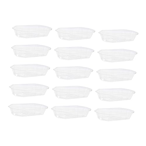 OFFSCH 100pcs Fruit Storage Tray Plastic Containers Food Sealing Tray Serving for Party