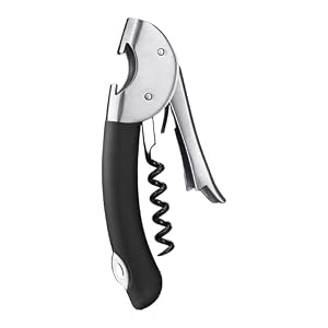 OXO Steel Double Lever Waiter’s Corkscrew, Silver/Black