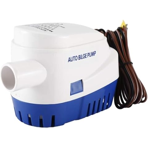 St !GIANTMAN Bilge Pump 12V Boat Bilge Pump, Fully Automatic Submersible Bilge Water Pump 1100gph Auto with Float Switch for All-in-one Marine Bilge(1100gph) Cover