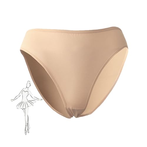 Holimaid - Bragas de baile para niña, corte alto, algodón transpirable, sin costuras, cómodo, perfecto para un estilo de vida activo, color carne, 9-10 Años