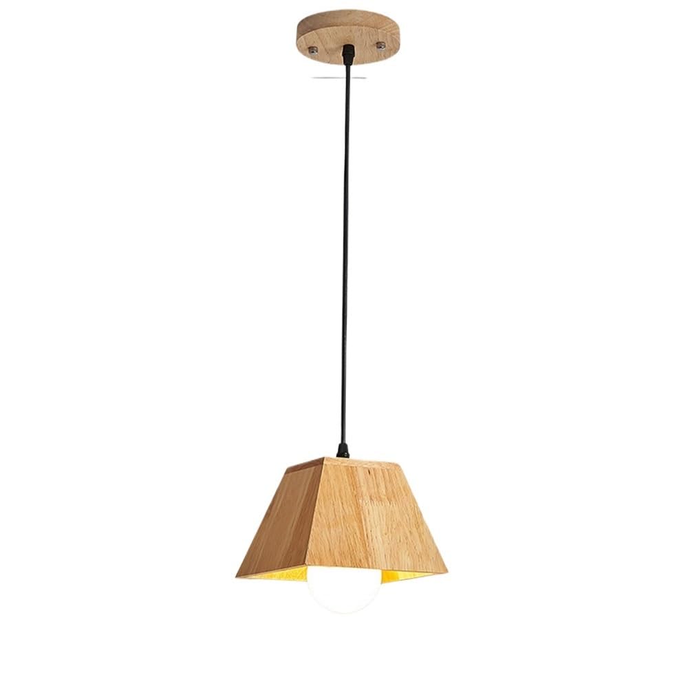 Lámpara colgante de madera japonesa moderna para cocina e isla 7