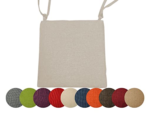 Chilly Pilley Cojín De Jardín Conjunto De Sillas De Jardín Cojines (40 x 40 cm, Crema)