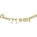 80th BIRTHDAY PARTY DECORATIONS - Glittery Gold Cheers to 80 Years Banner,Perfect Party Supplies 80th Anniversary Decorations for 80th Birthday