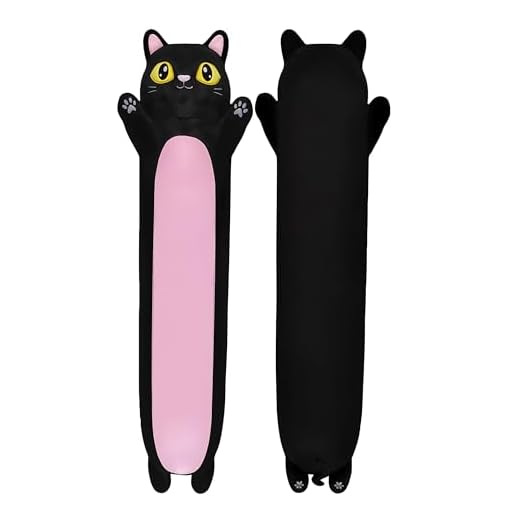 Cuddle Paws Black Cat Plush Pillow