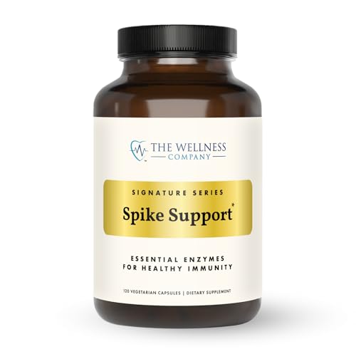 The Wellness Company Spike Support - Detox, Immune Health, Blood Flow, Anti-Clotting - Nattokinase, Dandelion Root, & Black Sativa | 120ct (2 Month Supply)