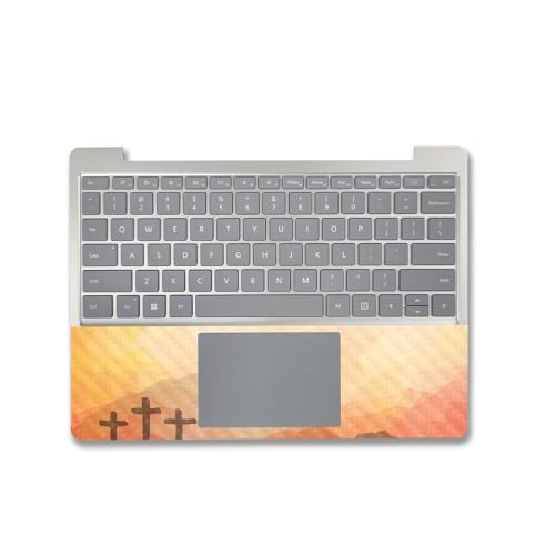 Image of MightySkins Carbon Fiber Skin Compatible with Microsoft Surface Laptop Go 3 (2023) Full Wrap Kit - Salvation | Protective, Durable Textured Carbon Fiber Finish | Made in The USA