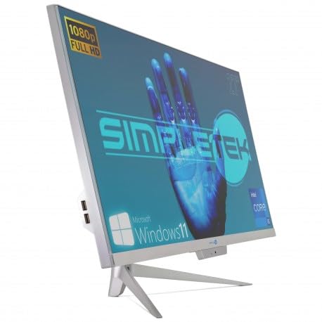 SIMPLETEK PC All in One RGB Core i5 Windows 11 Pro 27" Full HD RAM 16 GB SSD 2 TB | Webcam Integrata, WiFi5, Bluetooth | Computer Fisso Desktop