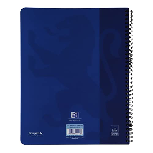 Oxford Touch Notebook A4+ Ruled 7mm Soft Touch Cover Double Spiral 180 Pages, 5 Pcs, bule - Image 4