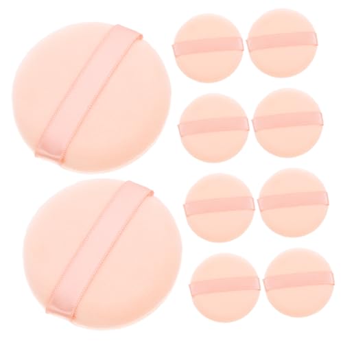 Beavorty 16pcs Makeup Soft Cotton Flocked Powder Puff Set for Face for Loose Setting Powder