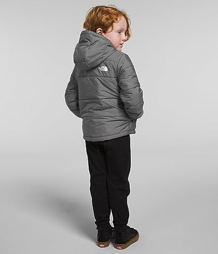 THE NORTH FACE Boys' Reversible Mount Chimbo Full Zip Hooded Jacket, TNF Medium Grey Heather,23
