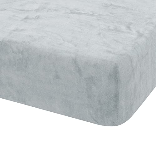 Sábana Bajera Ajustable Coralina en Tacto Seda o visón térmica 220gr (Gris, Cama de 90x190/200) Cover