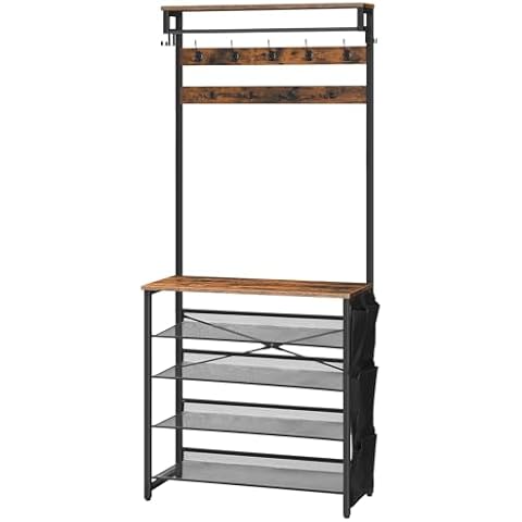HOOBRO Coat Stand with Shoe Storage Cover