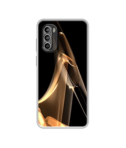 Image of Gold Smoke Design Printed Silicon Soft TPU Back Case Cover for Motorola Moto G52 4G / Moto G82 5G