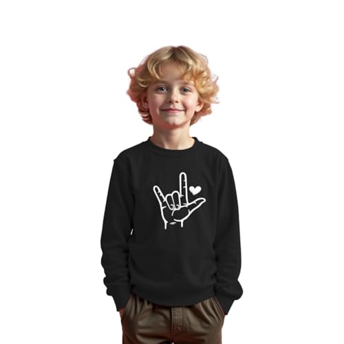 Sweat-shirt à col rond enfant MODNTOGA pull rétro à manches longues garçon et fille