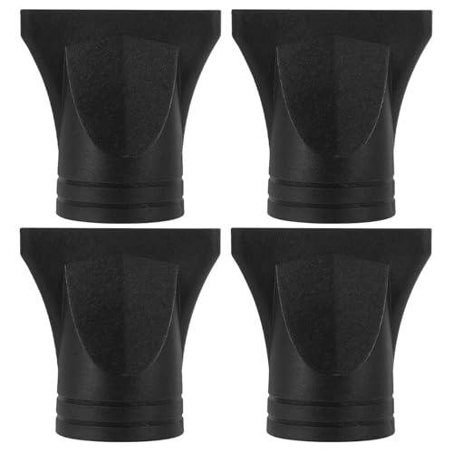 POPETPOP Set de 4 Boquillas Estrechas para Secador de Pelo Negro Adaptador Compatible Secadores de 4-4,8 CM Material Duradero para Secado Rápido y Controlado
