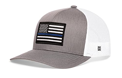 Image of HAKA American Flag Trucker Hat - USA Flag Mesh Snapback Cap for Men, Women & Golf, Patriotic Baseball Dad Hat