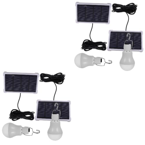 Homoyoyo 4 St Laddningsbar Glödlampa Laddningsbar Led-Lampa Solenergi Glödlampa Hönshus Hängande Ljusarmaturer Inomhus Hushållsnödljus USB Enkristall Husdjurslaminering