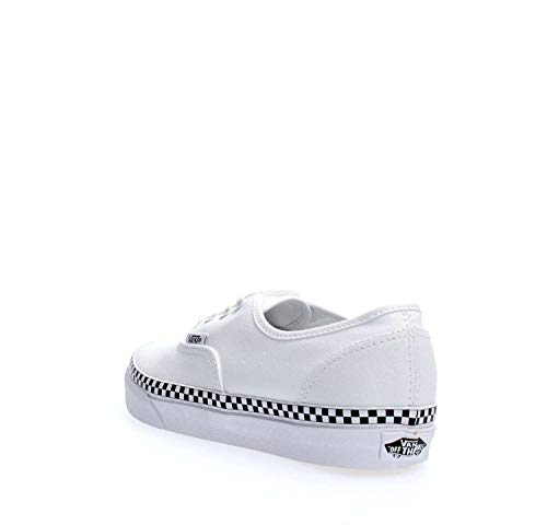Vans Vans Unisex Check Foxing Authentic Skate Shoes (8 M US Women/ 6.5 M US Men, True White/True White)