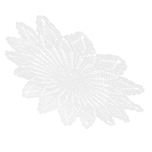Holibanna Mantel Delicado De Ganchillo De Blanco Redondo Decorativo para Manualidades y Decoraci del Hogar