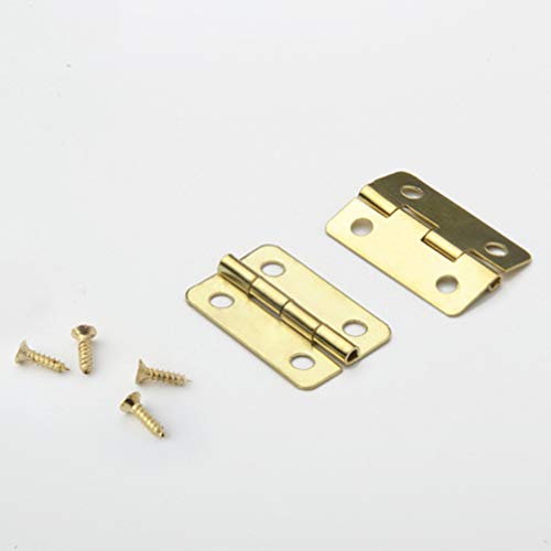 100 Pcs Mini Dobradiças Retro Com Parafusos de Substituição Artesanato Em Miniatura de Hardware para
