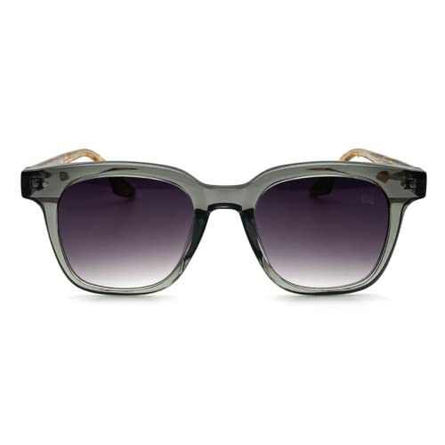 Óculos de Sol Quadrado Premium Maya Olinda + Case (Cinza Onça)
