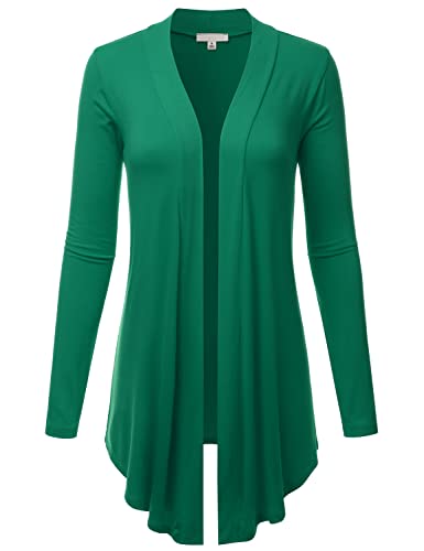 Image of LALABEE Women's Draped Open-Front Long Sleeve Light Weight Cardigan (S~3XL)