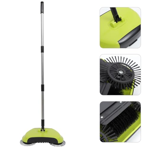 Floor Sweeper Manual, 3 in 1 Carpet Cleaner Machine Push Broom Clean Lazy Dustpan Trash Bin 360° Rotating Floor Clean Mop for Hardwood Ceramic Tiles by Veemoon - Image 3