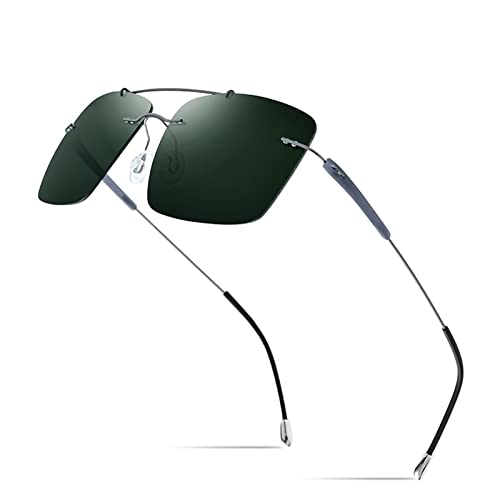 Lunettes de soleil polarisées pour femmes au design miroir sans cadre d'une élégance pure