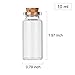 Brajttt 64PCS Cork Stoppers Glass Bottles, DIY Decoration Small Tiny Glass Jars Favors,Mini Vials Cork,10ml Storage Container for Art Crafts for Wedding Party Supplies