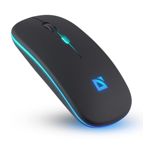 Defender Touch MM-997 Souris Bluetooth & 2,4 GHz rechargeable Silent Click ultra fine 1600 DPI sans fil pour ordinateur portable, PC et tablette