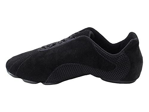 Very Fine Dancesport Shoes Unisex-Adult Jazz Ballroom Exercise Dance Sneaker Shoes Vfsn016 + Shoe Bag (Black Suede) 8 Women/6.5 Men #TOP3