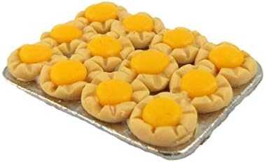 MUFFIN LODGE - Bandeja de tartas de cuajada de limón para casa de muñecas