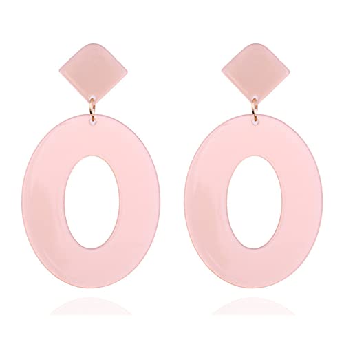 Boucles d'oreilles géométriques vintage en acétate pour femme