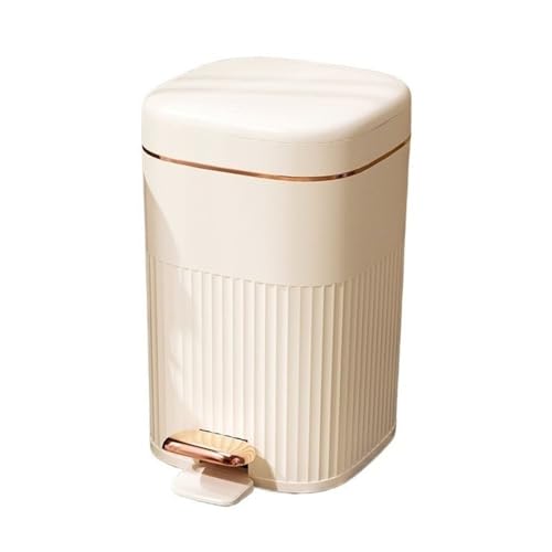 Poubelle couvercle souple plastique anti odeur pour salle de bain M