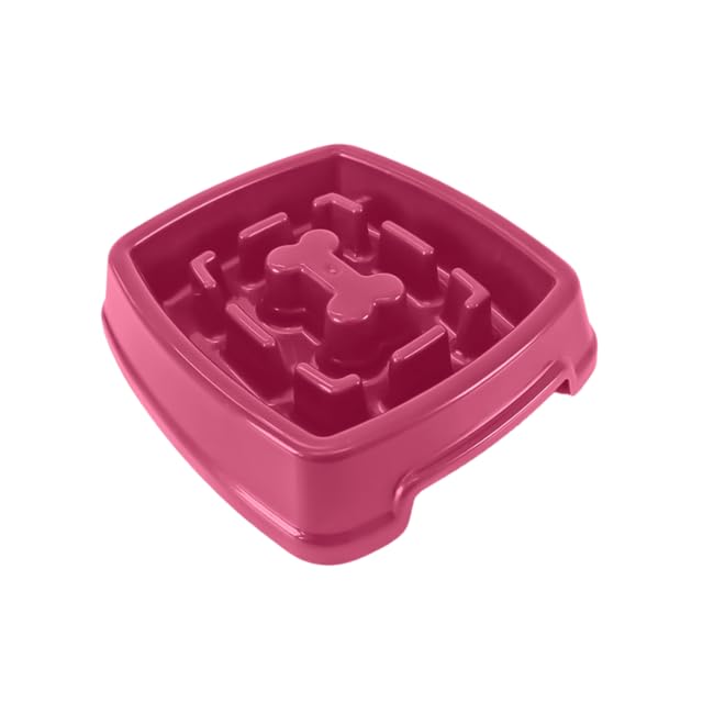 Comedouro Lento Educativo Labirinto Interativo 650ml Pet Para Cães Produto Petshop Enriquecimento Ambiental (Rosa)