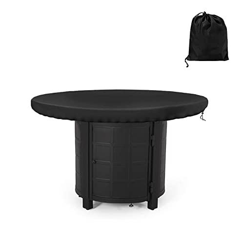 YEJAHY Feuerplatte Abdeckung, Wasserdicht Anti-UV 420D Grillplatte Schutzhülle, Rund Wasserbeständigkeit Abdeckung für Feuerplatte und Grillplatte, Schwarz (ø 100cm)