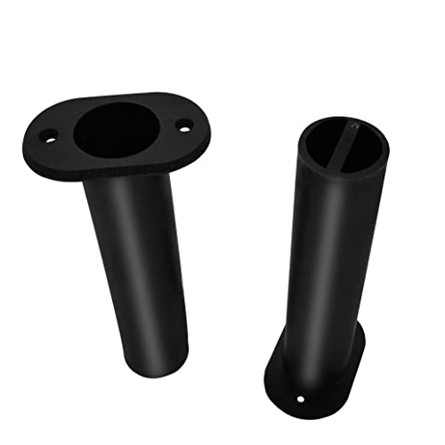 Mojiate Fishing Rod Holder Plastic With Uv 90 Degree Flush Mount 2Pcs For Yacht And Boats (Black) #TOP3