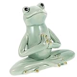 Décor de grenouille de yoga : vous pouvez envoyer ce décor unique aux personnes qui aiment boire du thé, les rendant heureuses tout le temps, statue de figurine de grenouille