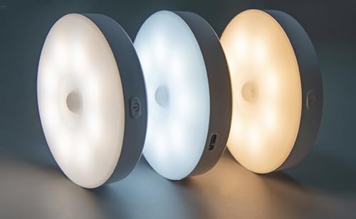 PRECORN LED Nachtlicht mit Bewegungsmelder, USB-C, dimmbar, 3 Farbtemperaturen, kabellos & magnetisch – Sensorlicht für Flur, Treppe, Kleiderschrank, Küche & Schlafzimme