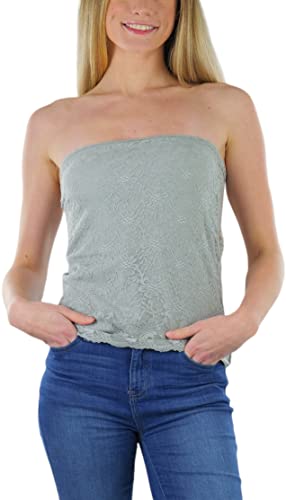 Image of ToBeInStyle Women's Cotton-Spandex Blend Stretchy Tube Top
