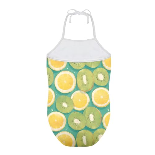 Image of Girls One Piece Swimsuit Beach Bathing Suit Toddler Floral Halter Straps Swimwear for 1-10 Years