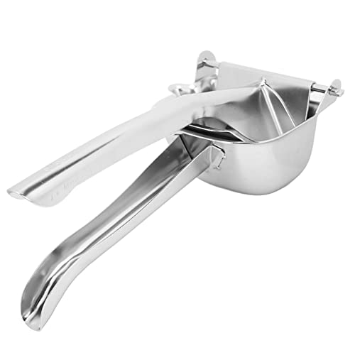 Exprimidor manual de acero inoxidable con acabado plateado de alta resistencia para cocina 8