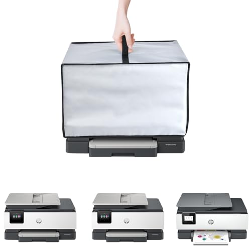NUENSS-ROR Cover for HP OfficeJet Pro 8139e/8135e Inkjet Printer (Silver)