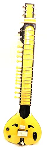 Cuerda india hecha a mano ~ Sitar eléctrico Shri Ravi Shankar estilo diseñador sin madera y MIZRAB Cover