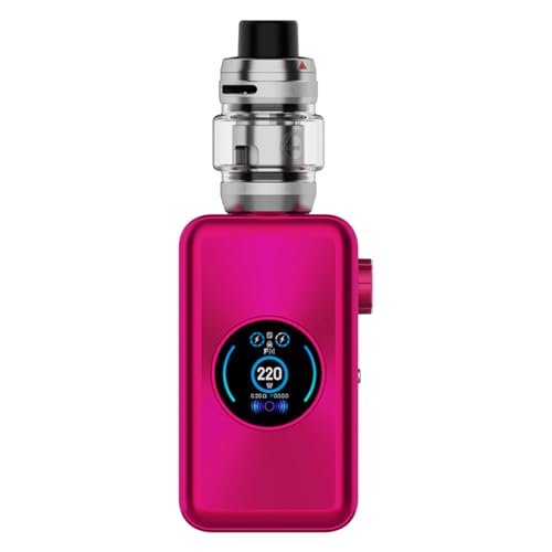 Vaporesso GEN MAX Kit | 220W Vaporesso GEN MAX Mod -Vape DL - 6ml Auto-Open Top iTank T Clearomizer Fit GTI Mesh Coil (Gti 0.2Ω/ 0.4Ω) E Cigarette Vaporizer No Nicotine No Liquid (Rosa Caliente)