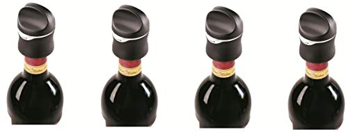 Metrokane Velvet Champagne and Wine Sealer, Set of 4