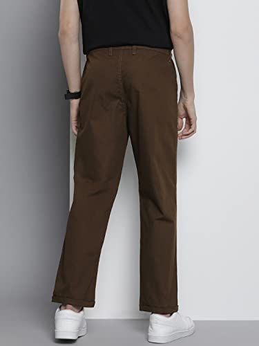 Image of The Indian Garage Co Men Relaxed Fit Solid Mid-Rise Trousers